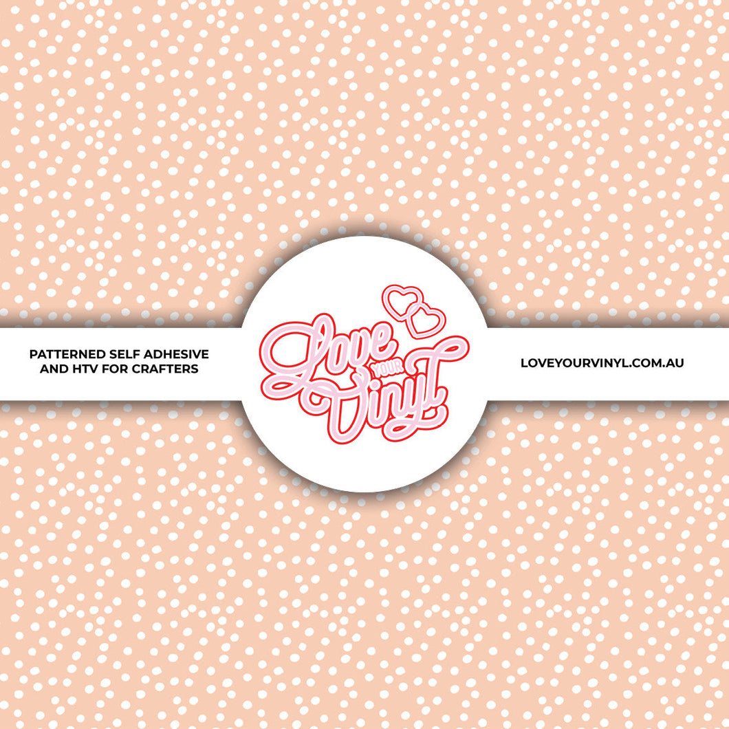 Peach Spots Patterned Vinyl LYV_2299