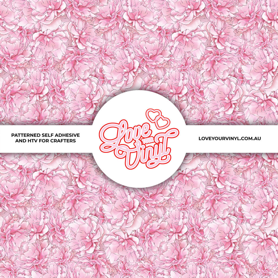 Pink Floral Patterned Vinyl LYV_229