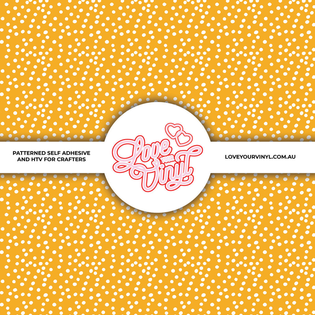 Yellow Mustard Spots Patterned Vinyl LYV_2300