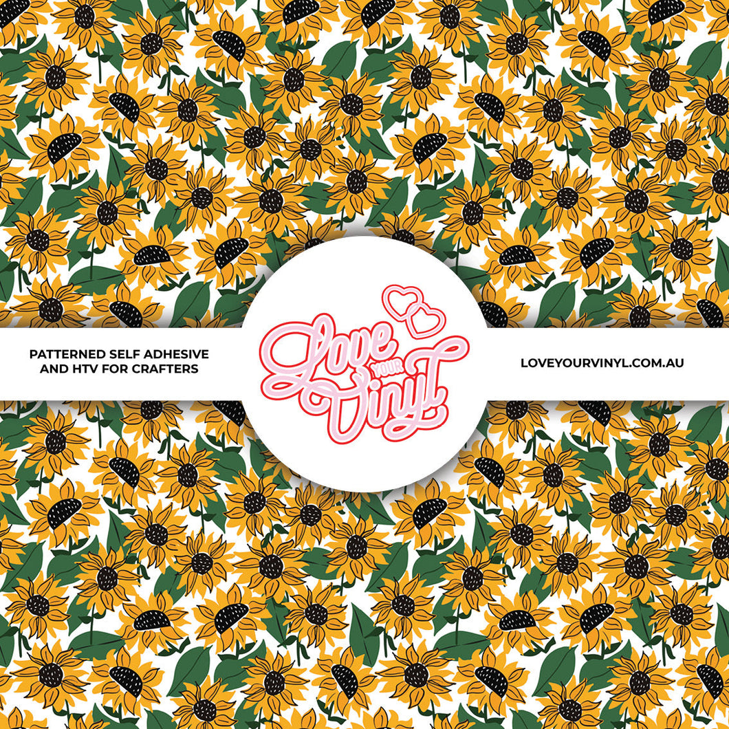 Sunflowers Patterned Vinyl LYV_2302
