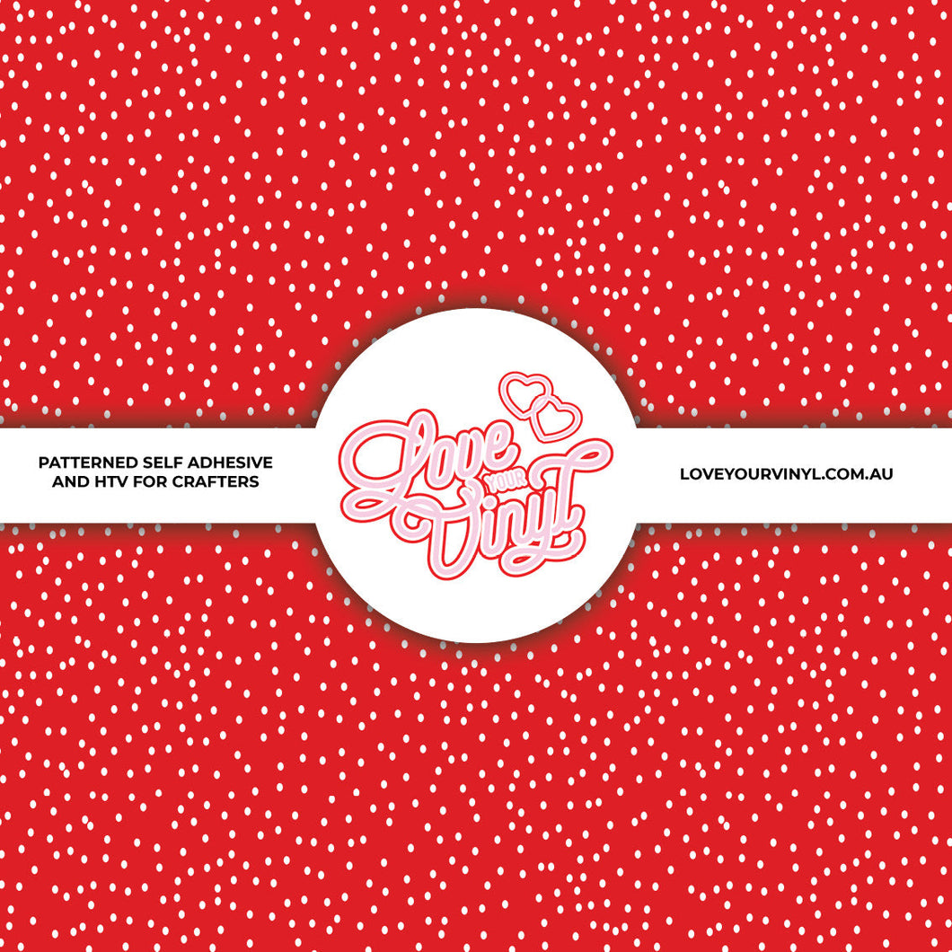 Christmas Spots Red Patterned Vinyl LYV_2306