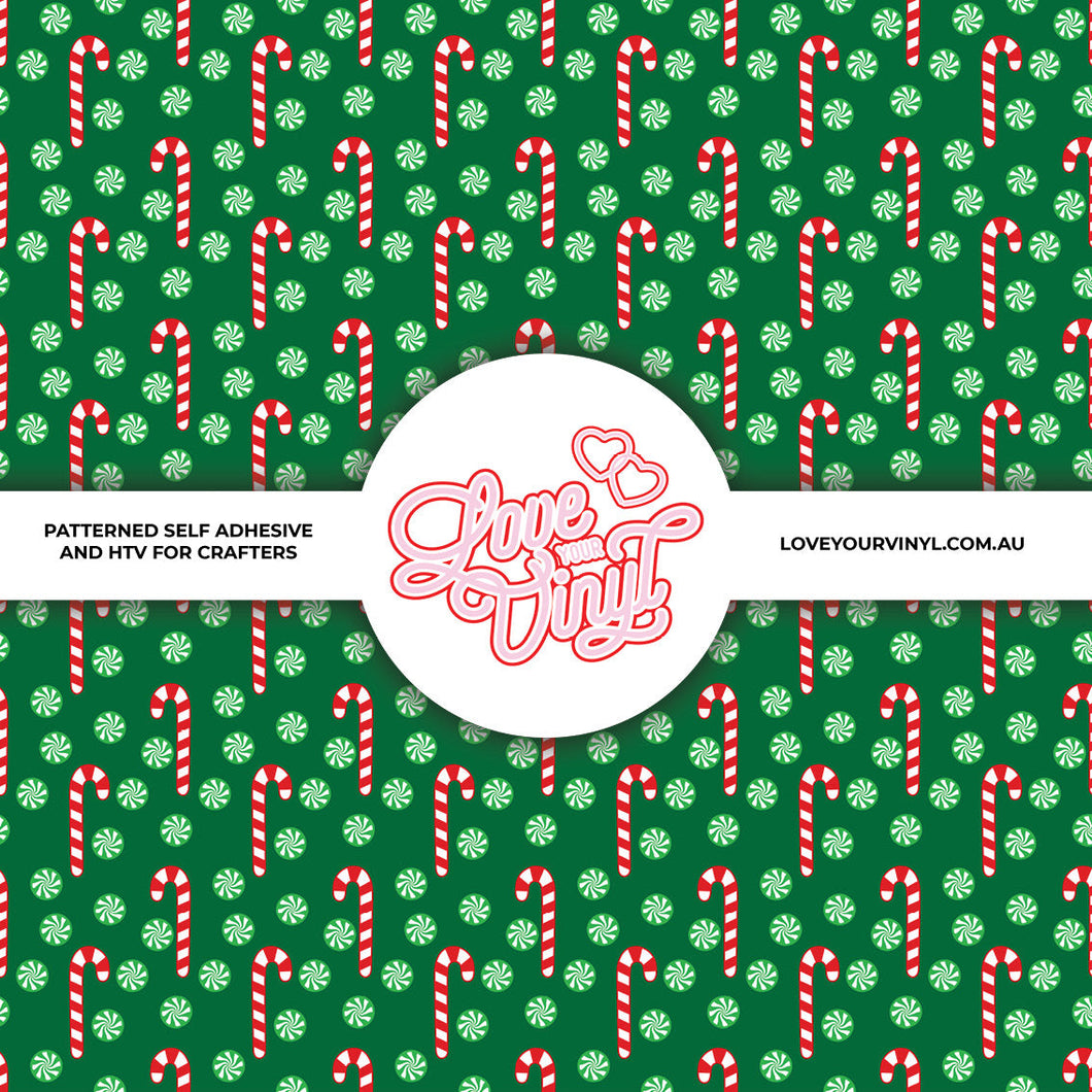 Christmas Candy canes Patterned Vinyl LYV_2311