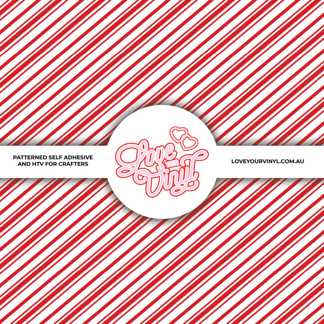 Christmas Stripes Patterned Vinyl LYV_2314