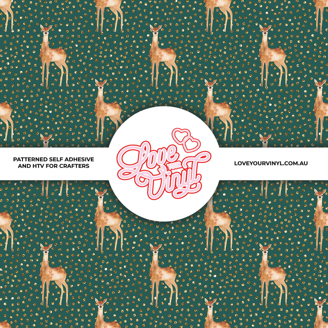 Christmas Deer Patterned Vinyl LYV_2325