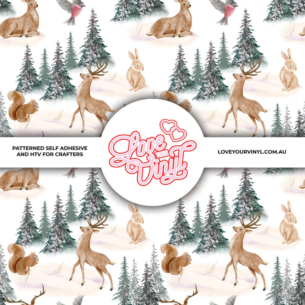 Christmas Deers Patterned Vinyl LYV_2329