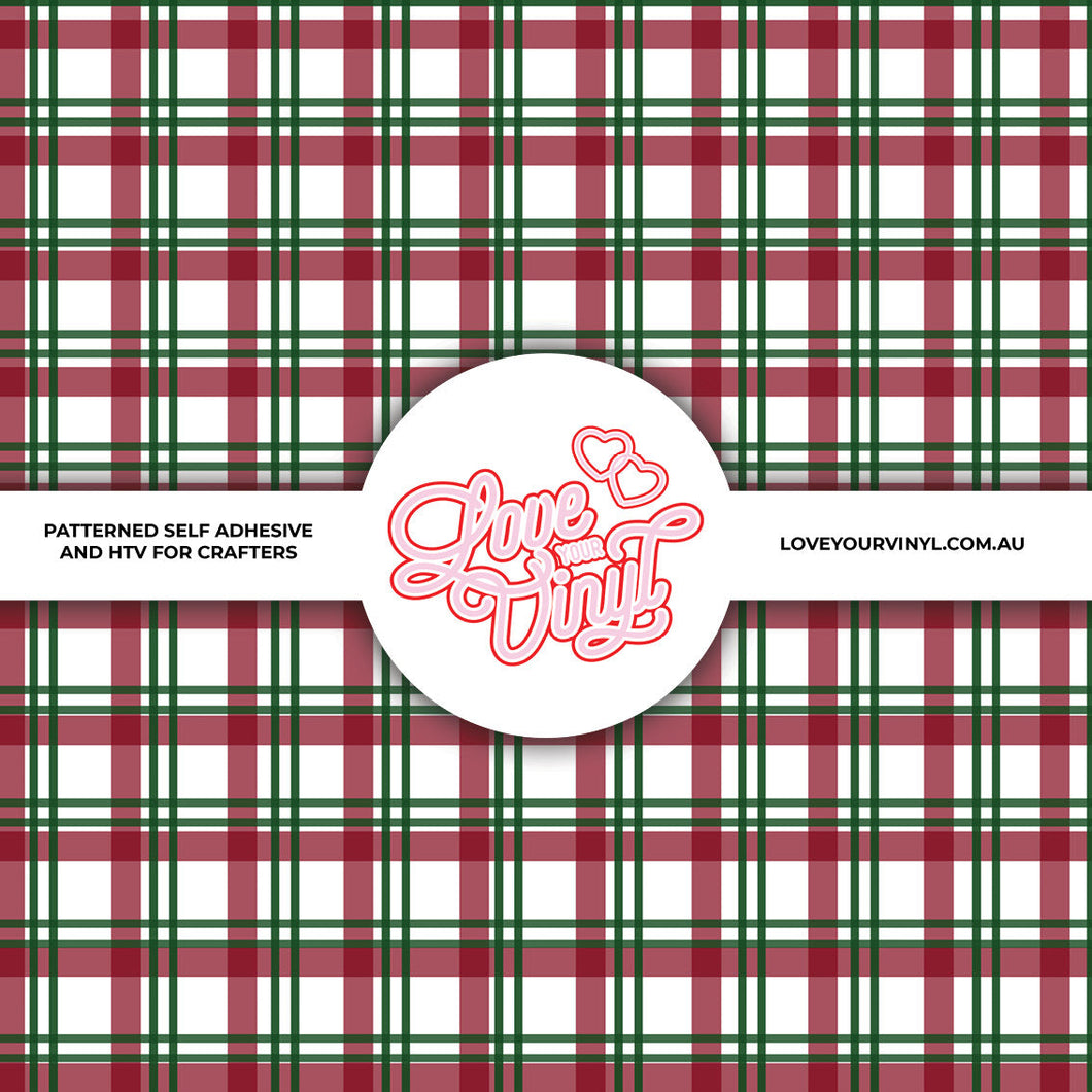 Christmas Check Patterned Vinyl LYV_2333