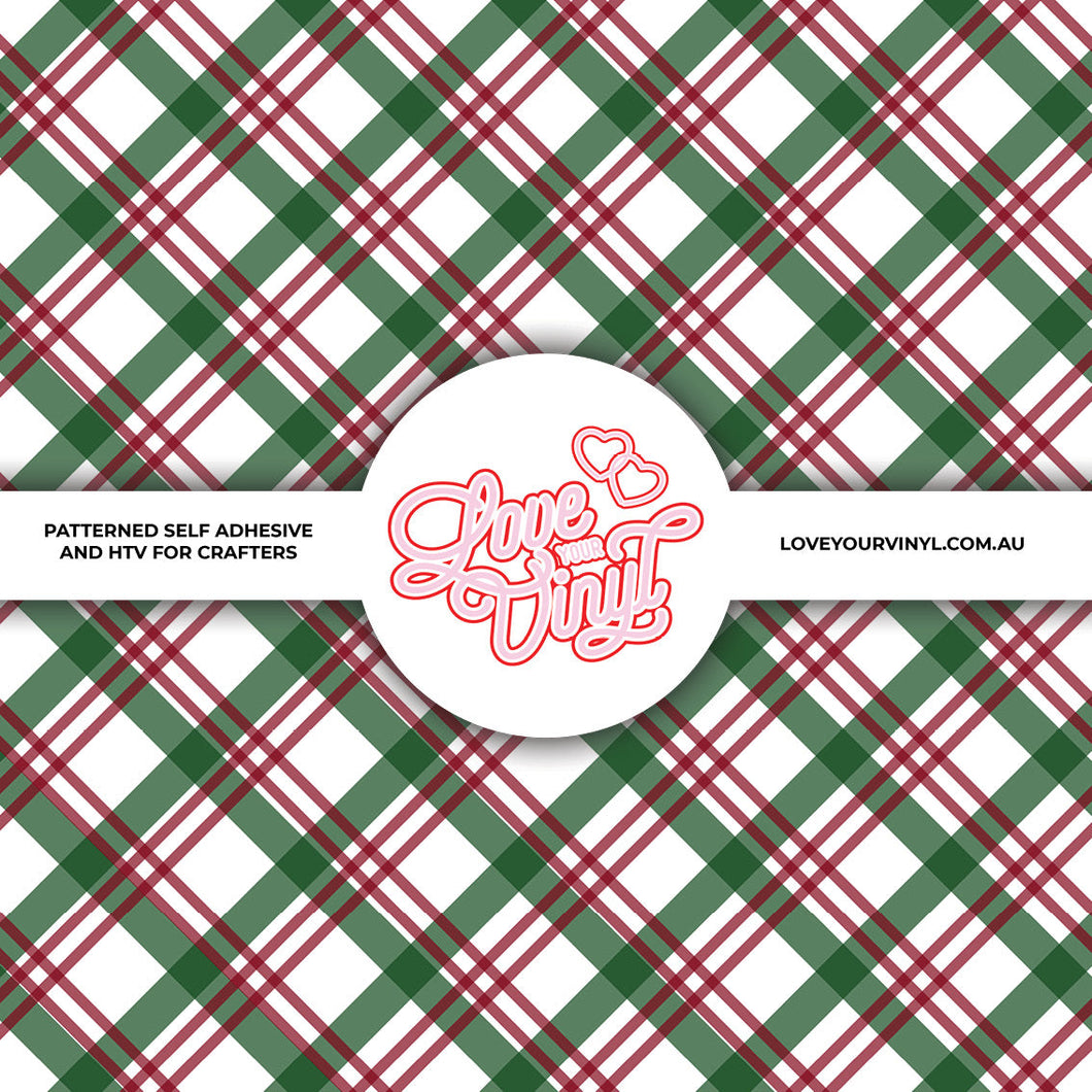 Christmas Check Patterned Vinyl LYV_2336