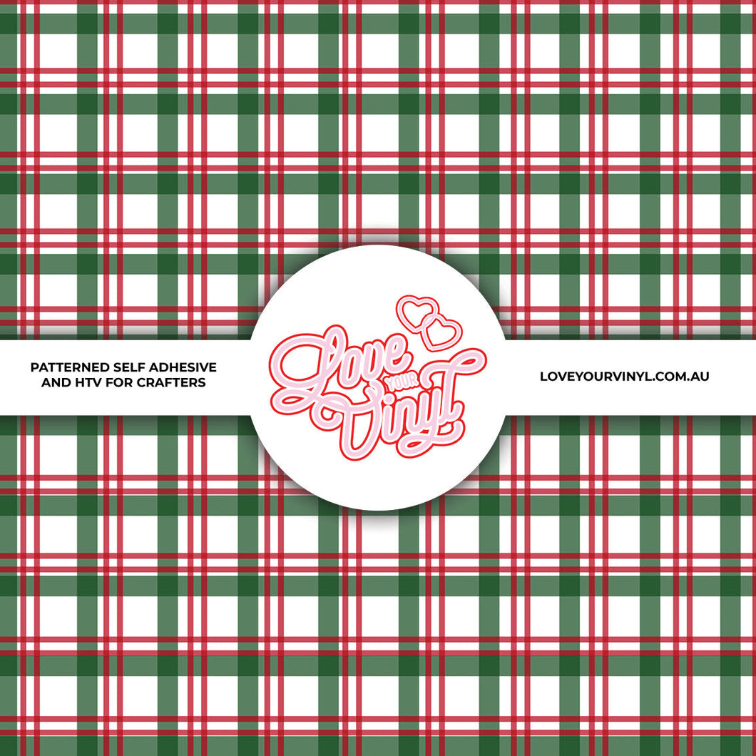 Christmas check Patterned Vinyl LYV_2337