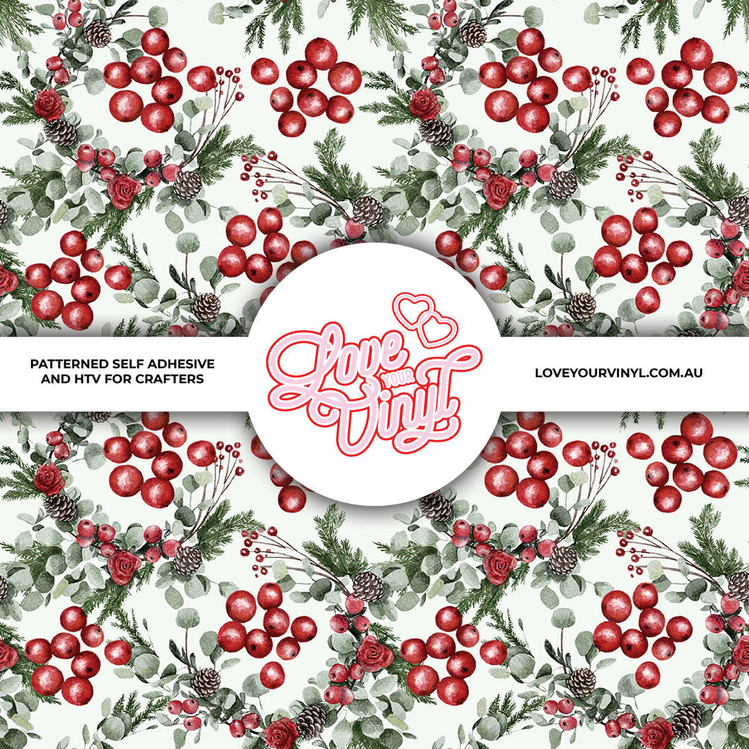 Christmas Berries Patterned Vinyl LYV_2338