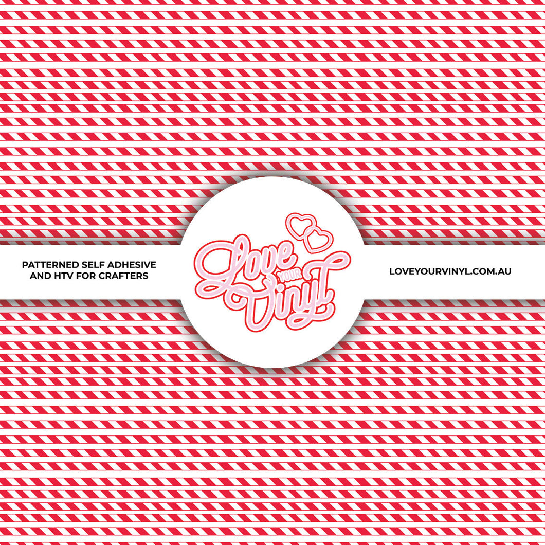 Candy Cane Stripes Patterned  Vinyl LYV_2341