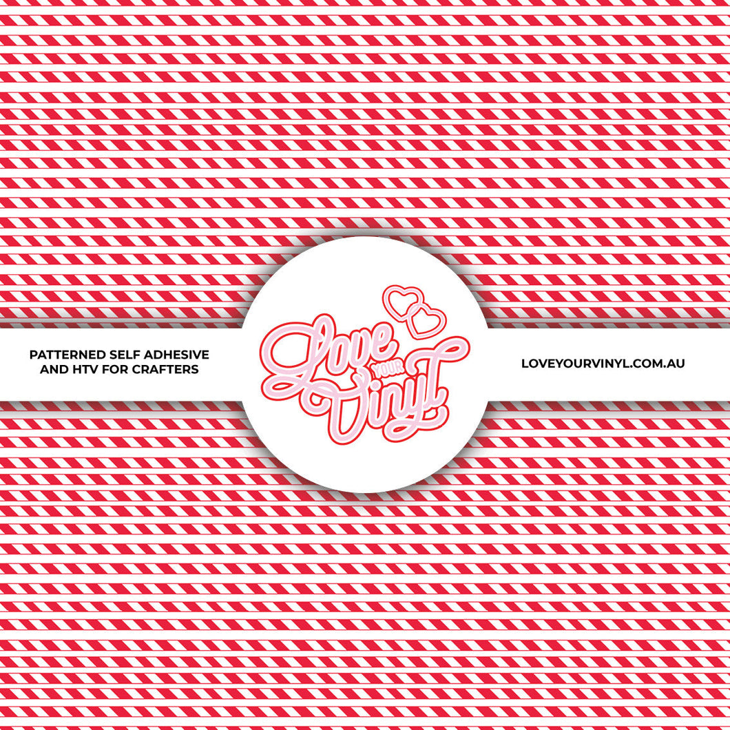 Candy Cane Stripes Patterned  Vinyl LYV_2341