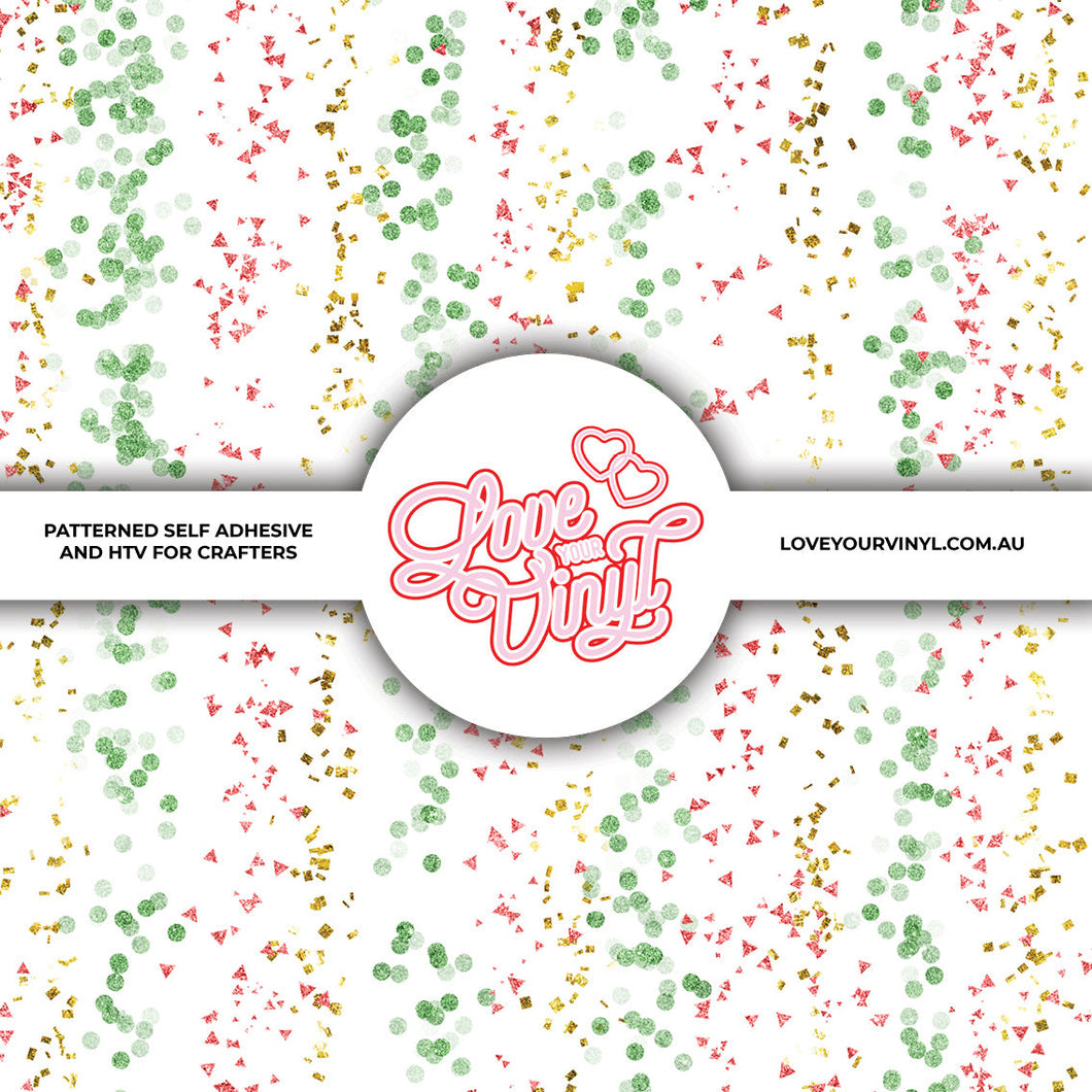 Christmas Glitter Patterned Vinyl LYV_2360