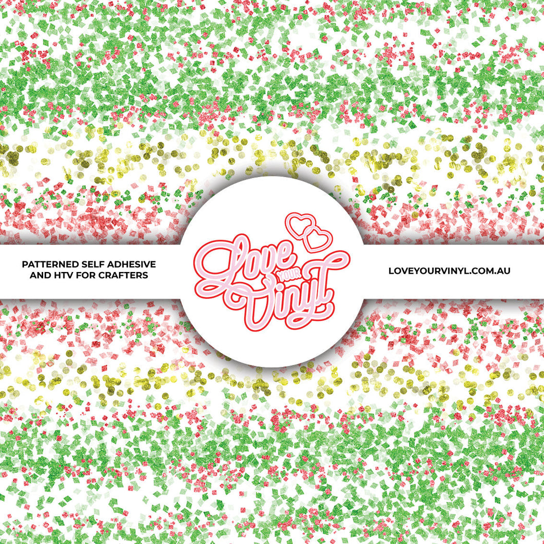 Christmas Glitter Patterned Vinyl LYV_2362