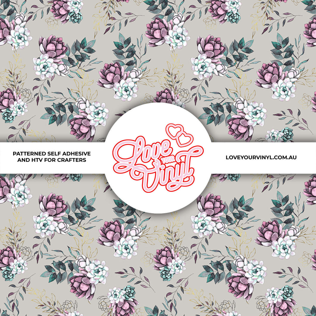 Succulent Patterned Vinyl LYV_239