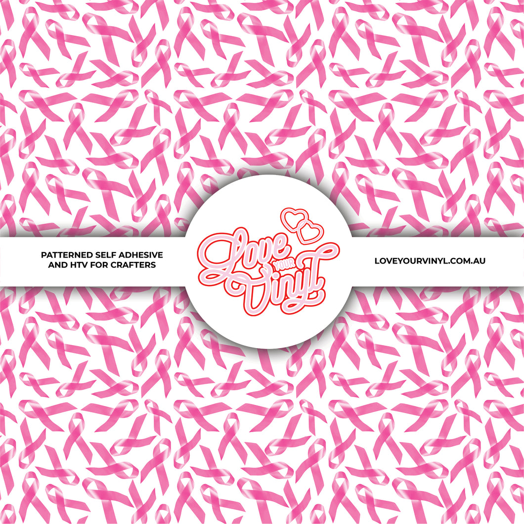 Pink Ribbon Breast Cancer Awareness Patterned Vinyl LYV_2402