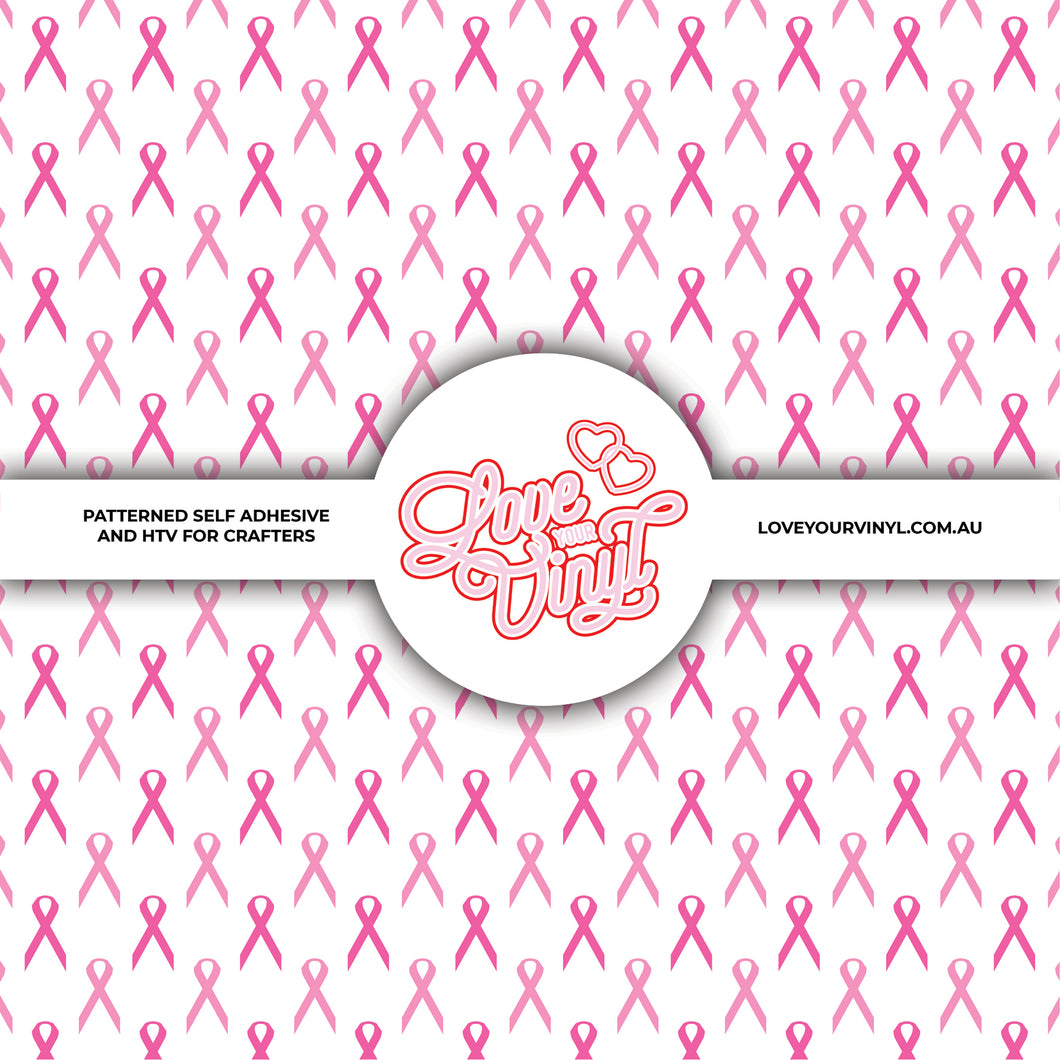 Pink Ribbon Breast Cancer Awareness Patterned Vinyl LYV_2411