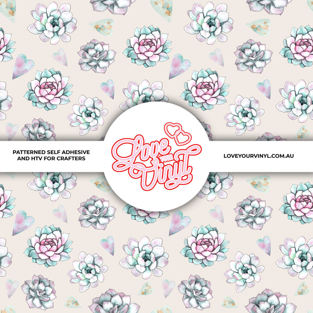 Succulent Patterned Vinyl LYV_242