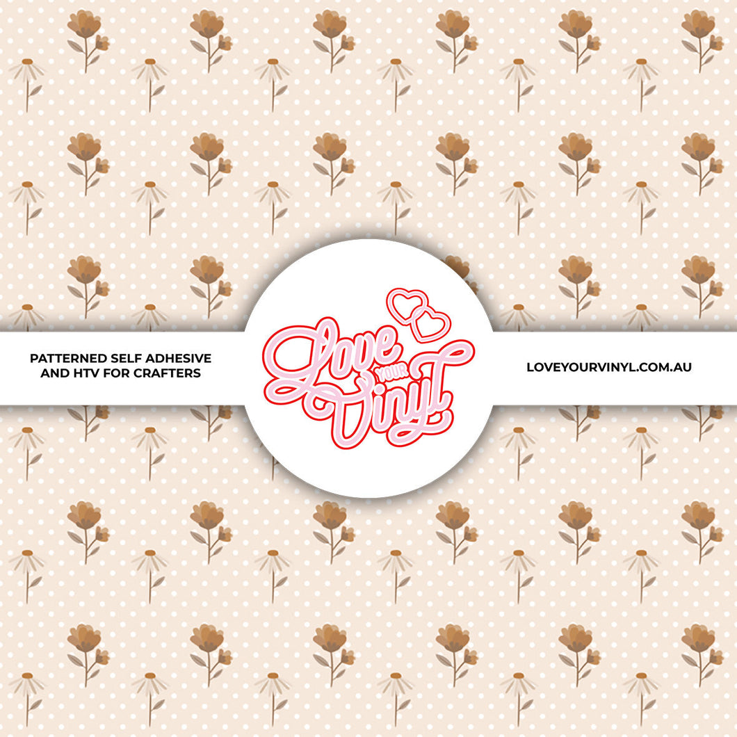 Polka Dot Floral Patterned Vinyl LYV_247
