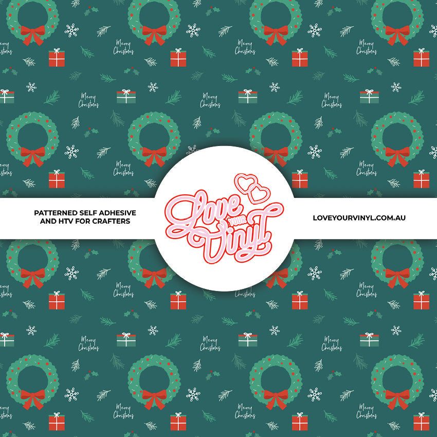 Green Christmas Decors Patterned Vinyl LYV_2508
