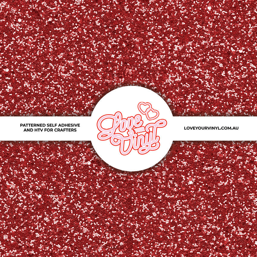 Red Glitter Christmas Patterned Vinyl LYV_2522