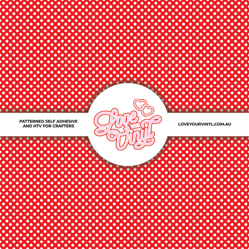White Dots Christmas Patterned Vinyl LYV_2528