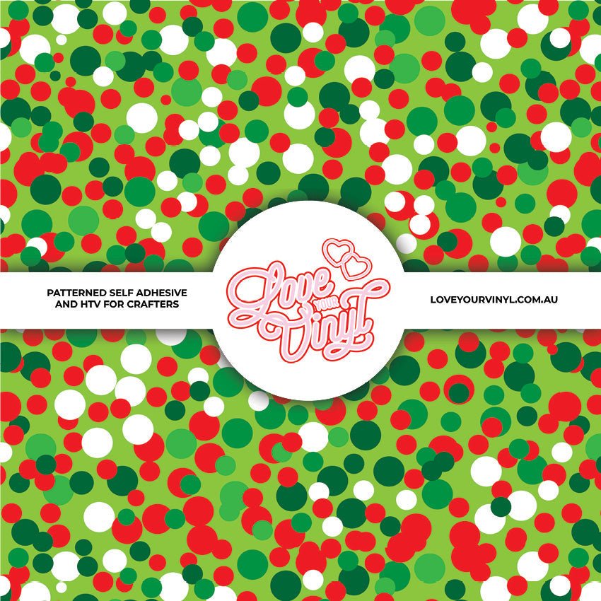 Christmas Dots Patterned Vinyl LYV_2532