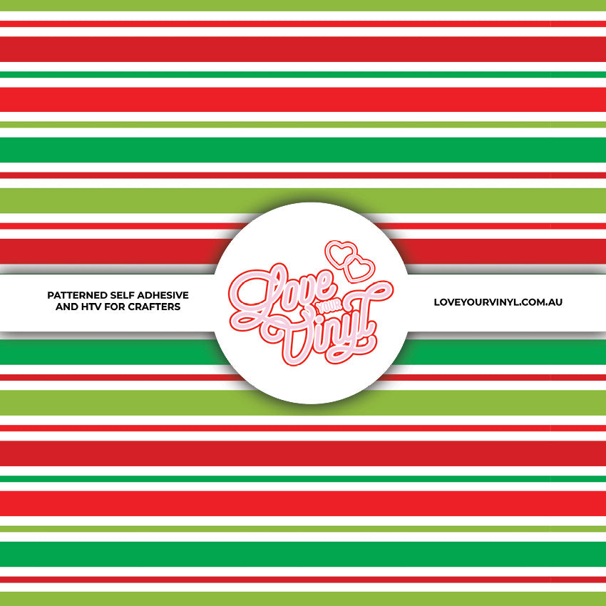 Christmas Stripes Patterned Vinyl LYV_2539