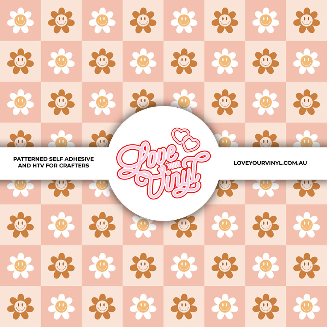 Retro Floral Patterned Vinyl LYV_253