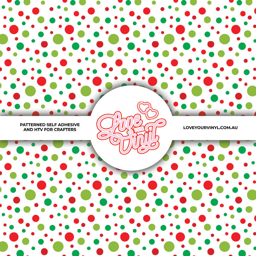 Christmas Polka Dots Patterned Vinyl LYV_2540