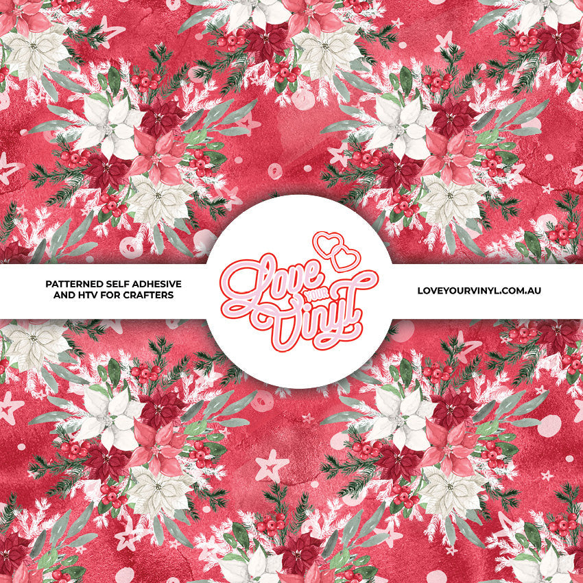 Christmas  Flowers Christmas Patterned Vinyl LYV_2550