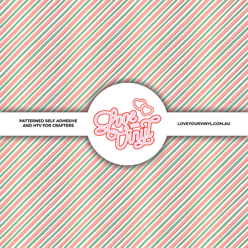Diagonal Line Christmas Patterned Vinyl LYV_2557
