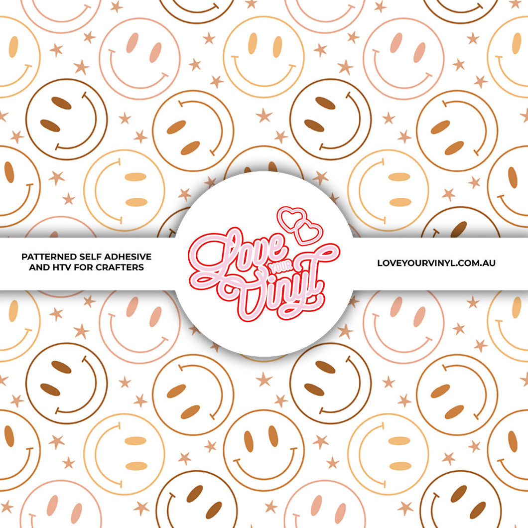 Smiley Face Patterned Vinyl LYV_255