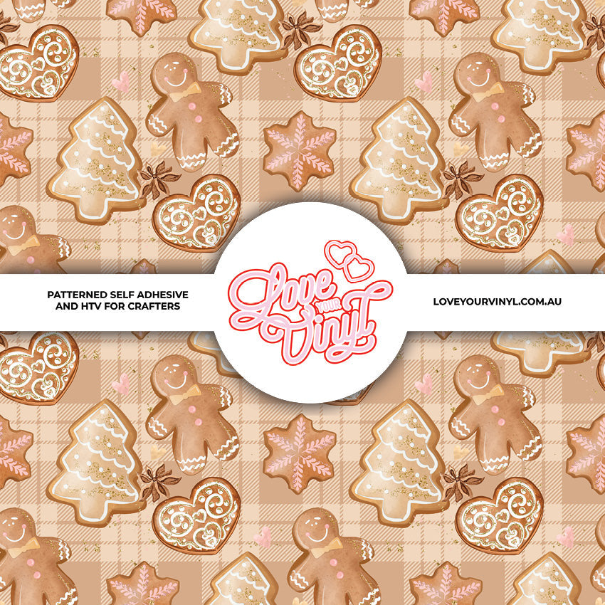 Gingerbread Christmas Patterned Vinyl LYV_2564