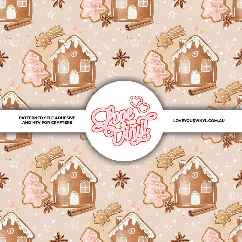 Gingerbread House Christmas Patterned Vinyl LYV_2567