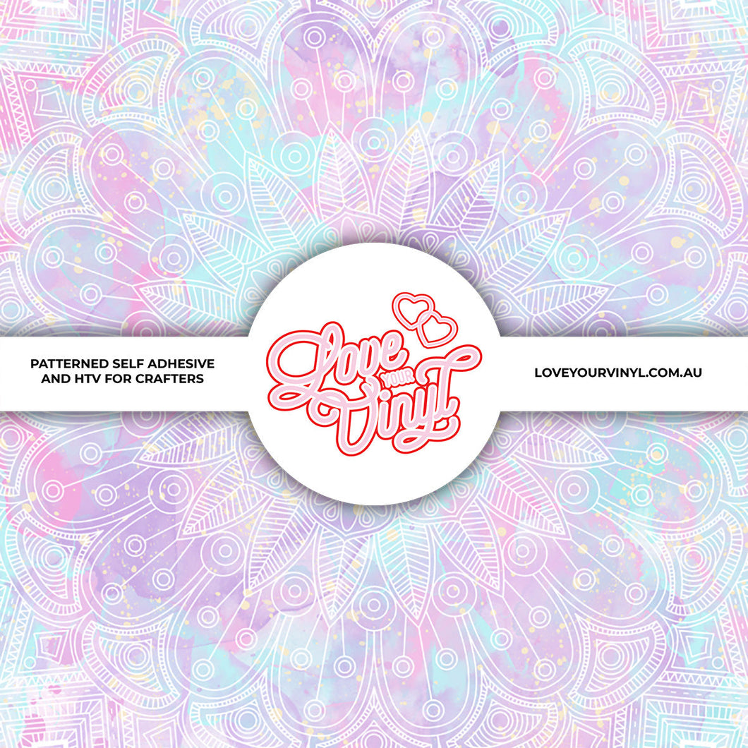 Pastel mandala Boho Patterned Vinyl LYV_267