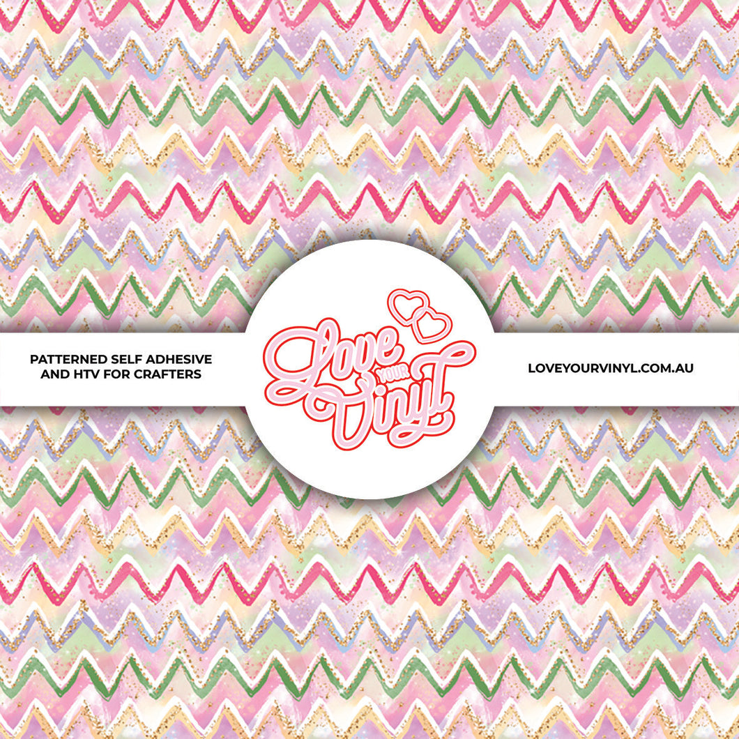 Pastel ZigZag Patterned Vinyl LYV_273