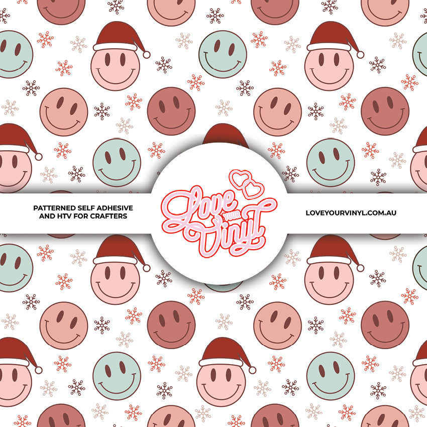 Smiley Claus Christmas Patterned Vinyl LYV_2747