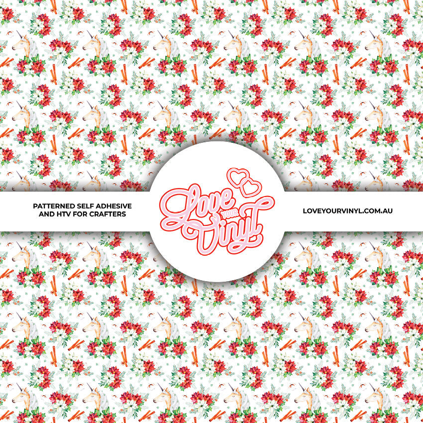 Unicorn Christmas Christmas Patterned Vinyl LYV_2807