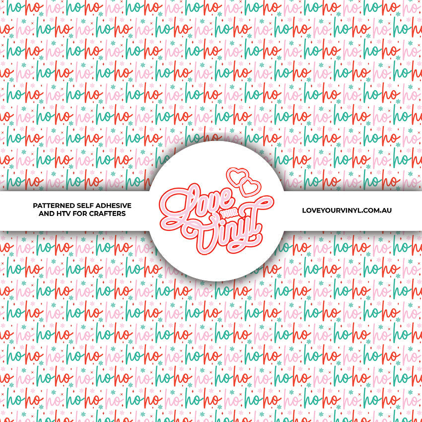 Ho Ho Ho Christmas Patterned Vinyl LYV_2866
