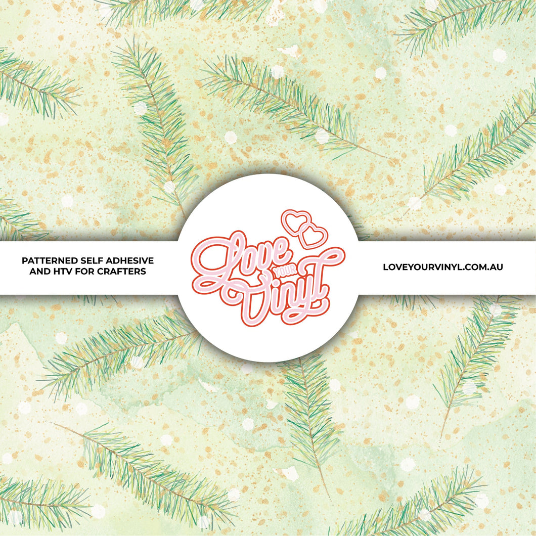 Green leaf Patterned Vinyl LYV_308