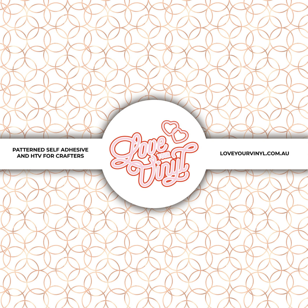 Circles Rose Gold Patterned Vinyl LYV_325