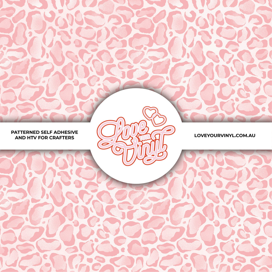 Pink Leopard Print Patterned Vinyl LYV_330