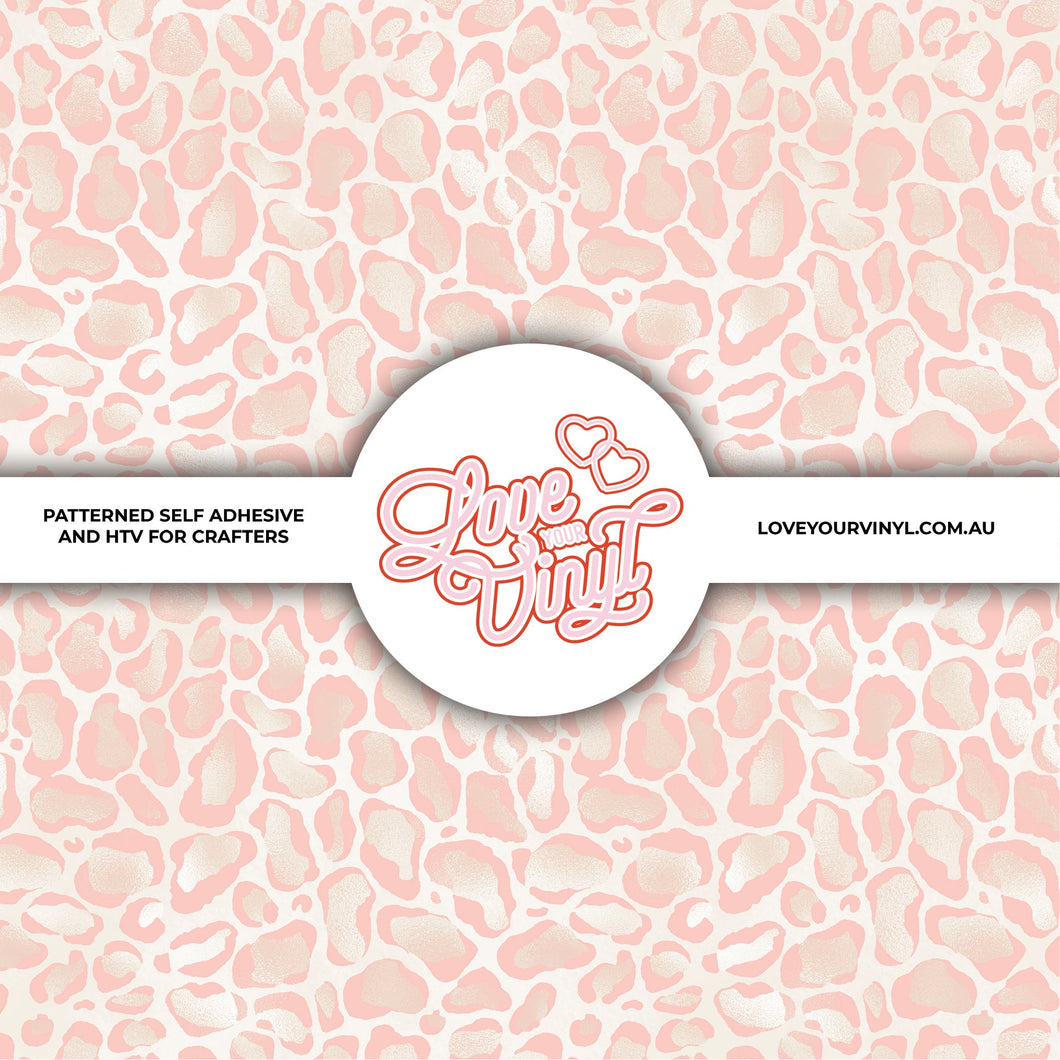 Pink Leopard Print Patterned Vinyl LYV_331