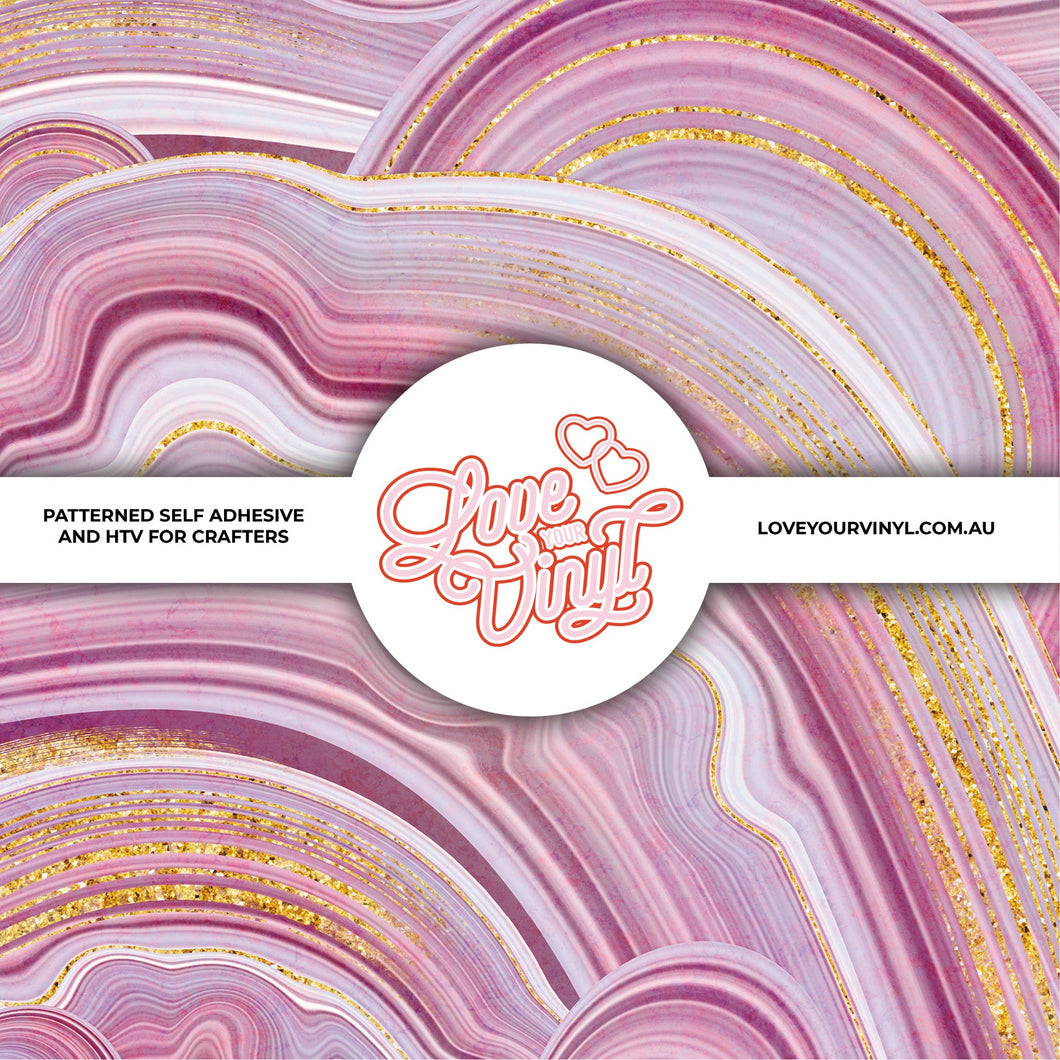 Pink Geode Patterned  Vinyl LYV_337