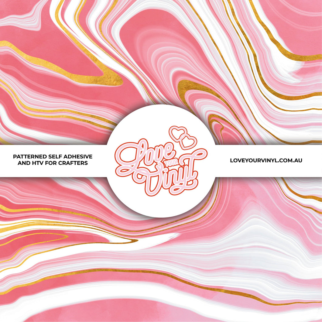 Pink Gold Marble Patterned Vinyl LYV_378