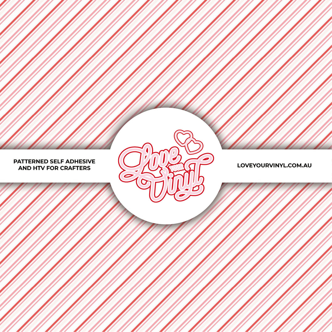 Candy Cane Stripe Patterned Vinyl LYV_414
