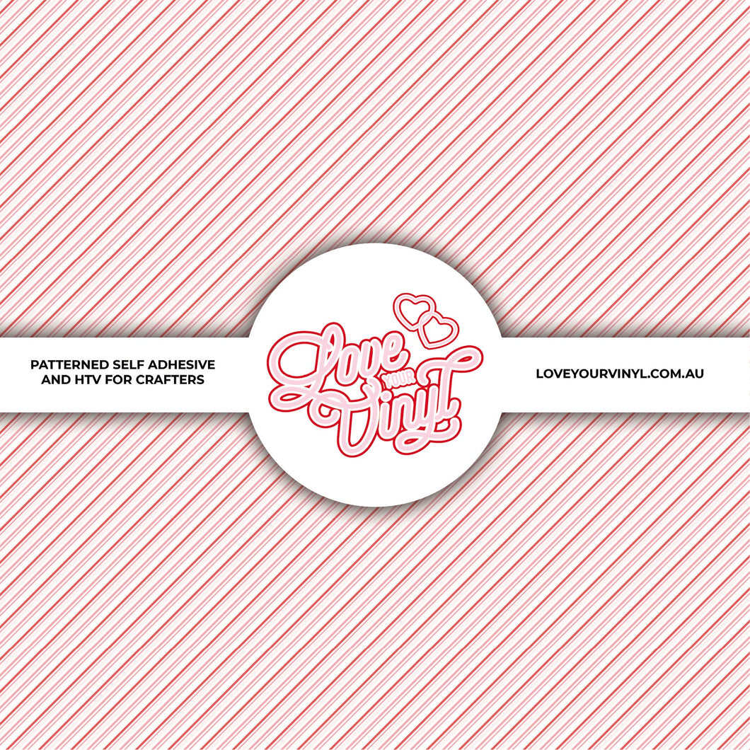 Candy Cane Stripes Patterned Vinyl LYV_415