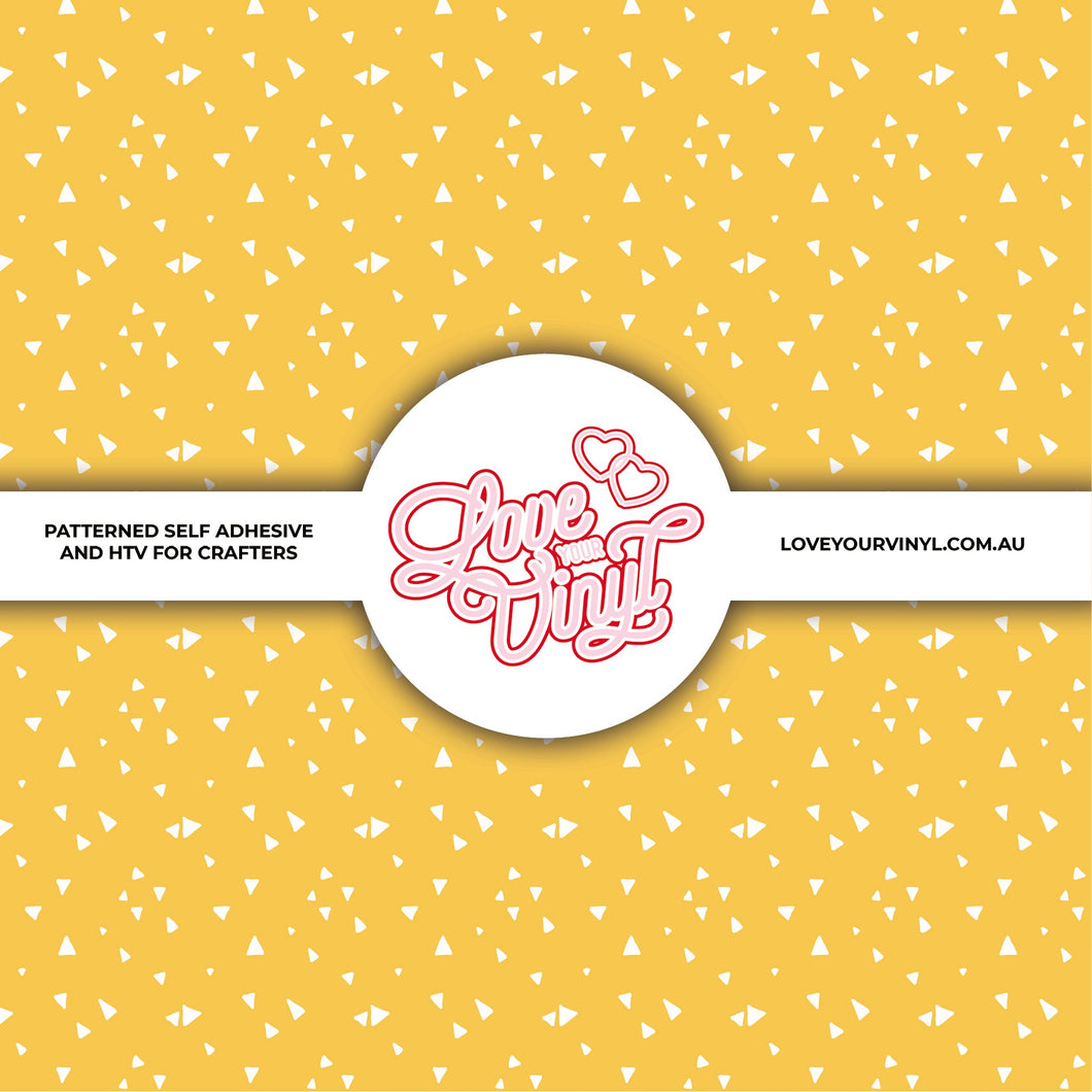 Yellow Triangles Patterned Vinyl LYV_453