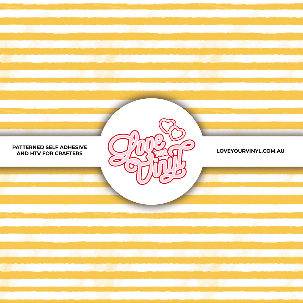 Yellow Stripes Patterned Vinyl LYV_455