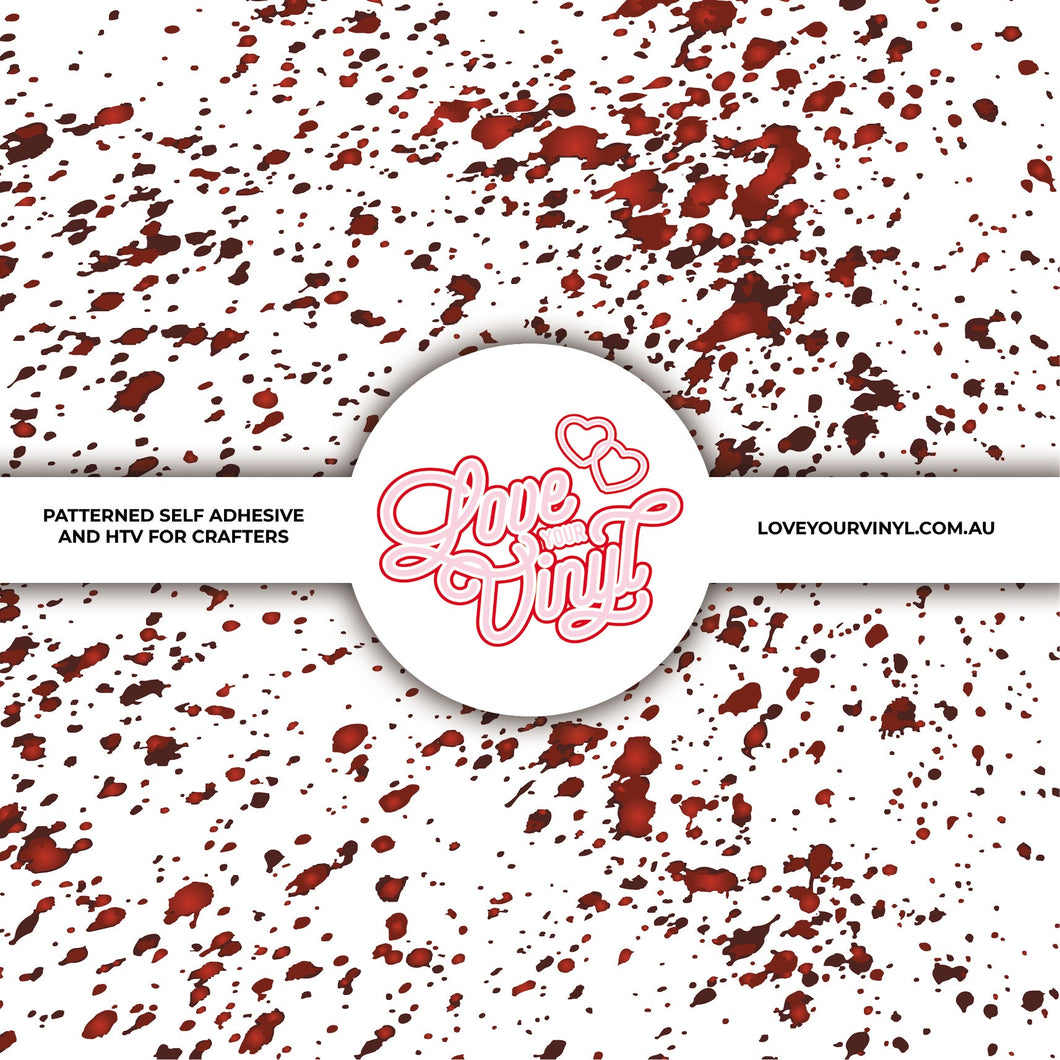 Horror Blood Splatter Patterned Vinyl LYV_491